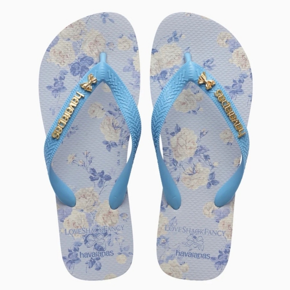 LoveShackFancy x havaianas Women's Whisper Blue Top Flip Flops